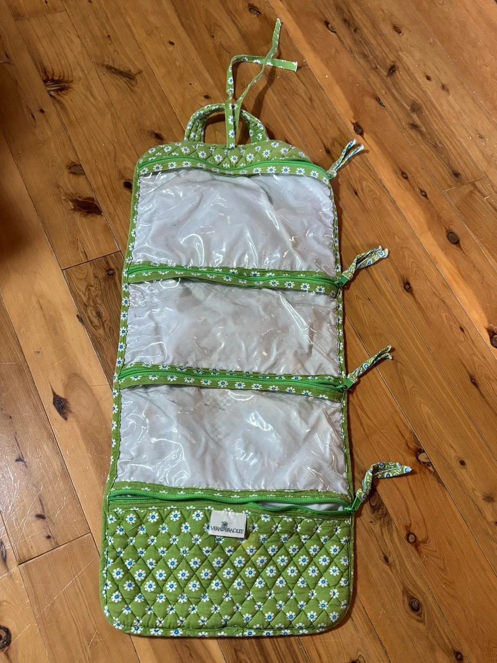 VTG Vera Bradley Green Apple Toiletry Bag Hanging Organizer Y2K
